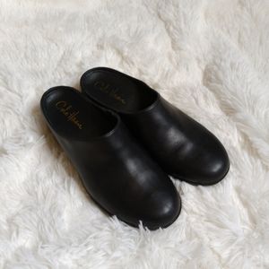 Cole Haan Nike air soles black leather mules